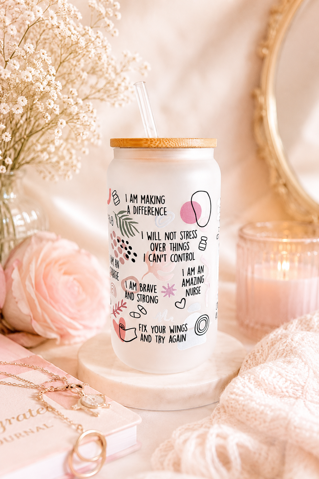 Nurse Daily Affirmations Frosted Tumbler 16 Oz
