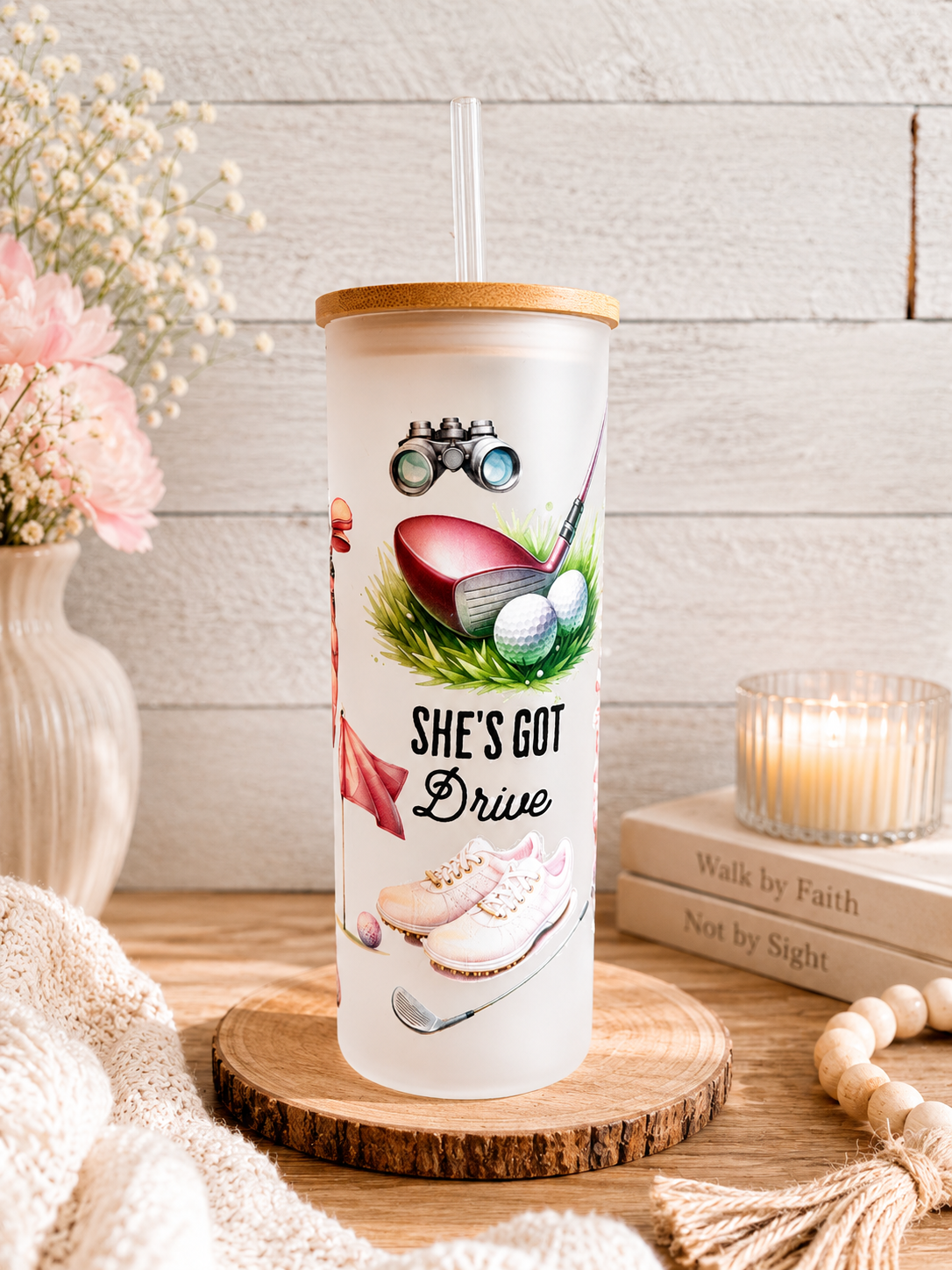 Women Golf Tumbler Frosted 25 Oz