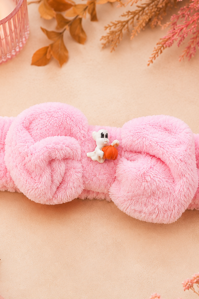 Shower Pink Headband with Ghost Decal