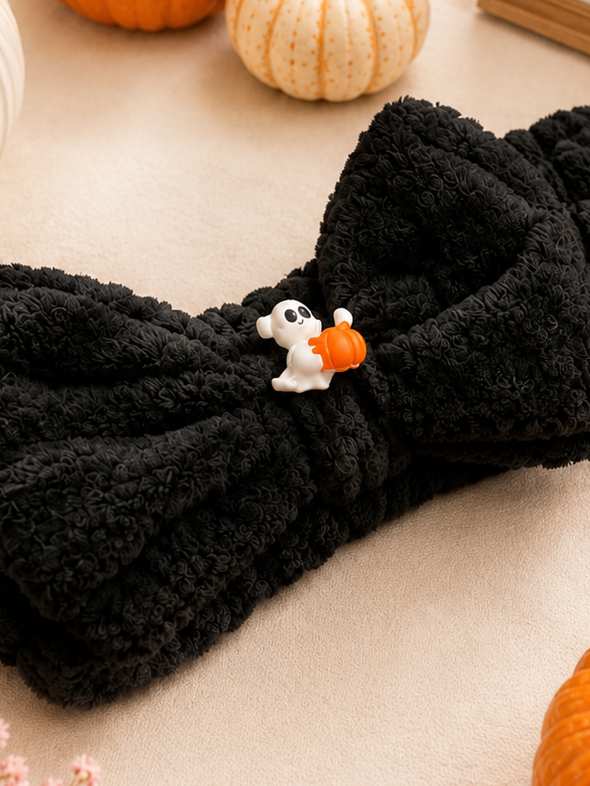 Shower Black Headband with Ghost Decal
