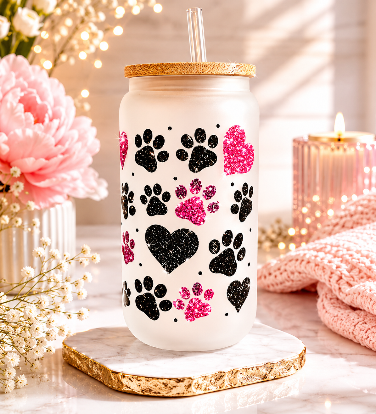 Dog Mom Frosted Tumbler 16 Oz