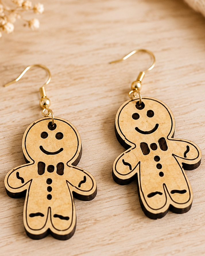 Handmade Gingerbread Earrings