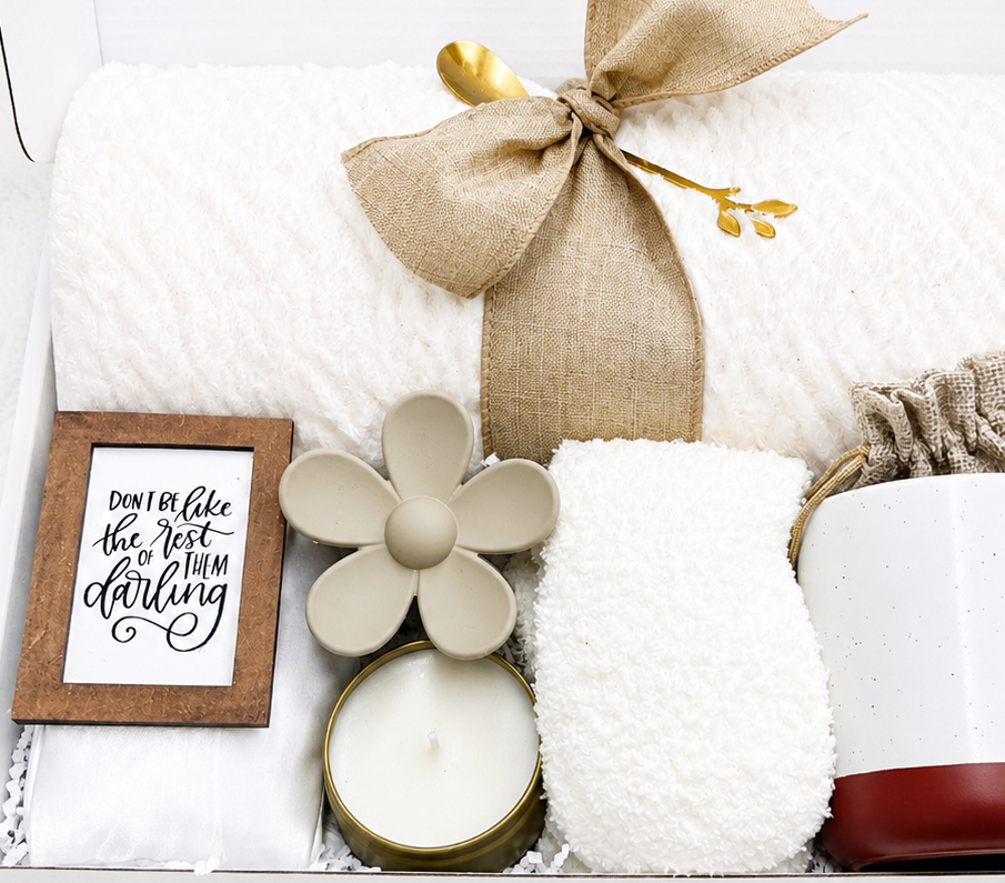 Relaxation Package Premium Self Care Collection Thoughtfully Curated Gift Box Soft Blanket Fuzzy Socks Warming Candle Comfort Items Set Perfect Present Idea Stress Relief Gift Special Occasion Present Cozy Night Essential Luxury Wellness