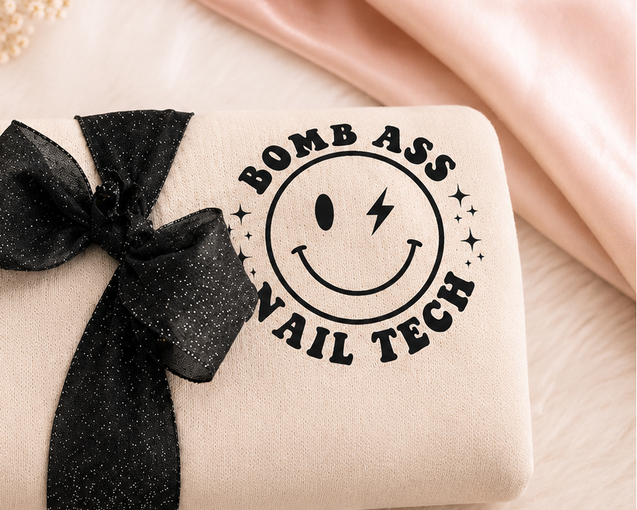 Nail Tech Sweatshirt – 100% Cotton Cozy Salon Apparel
