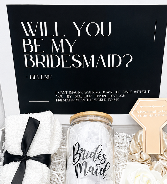 Bridesmaid Proposal Gift Box – Custom Jewelry Case with Candle
