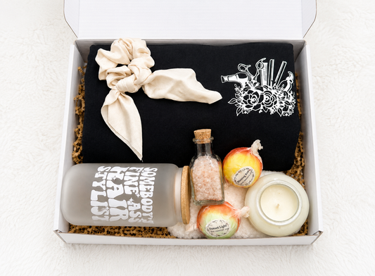 Hair Stylist Gift Box – Cozy Selfcare Set with Sweatshirt & Spa Essentials