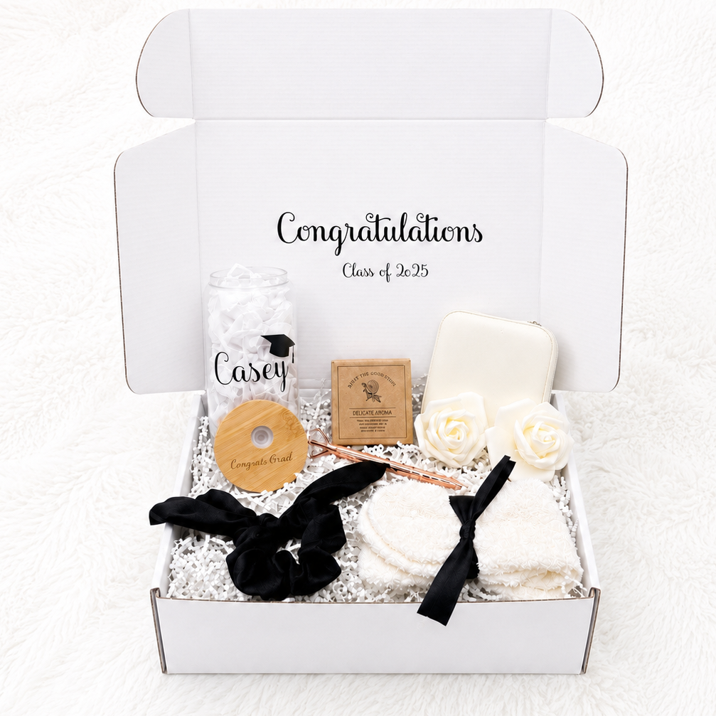 Graduation Gift Box – Personalized Grad Cup & Self-Care Gift Set