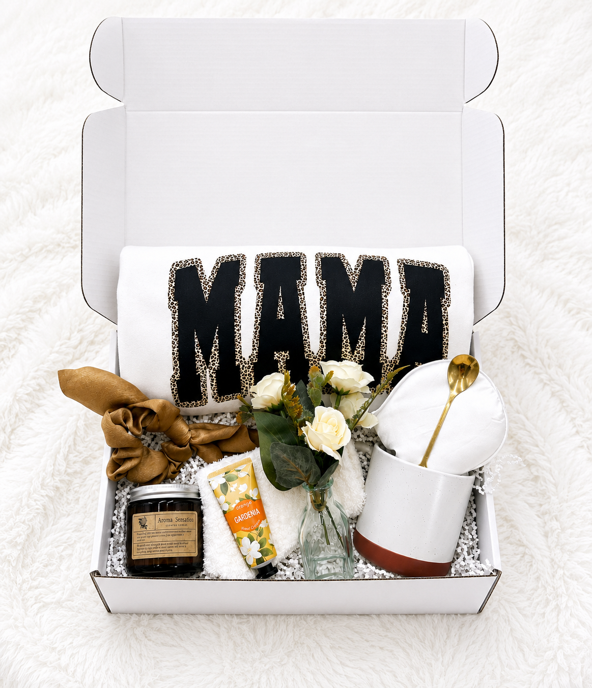 Mother's Day Gift Box – Leopard Mama Sweatshirt & Self-Care Gift Set