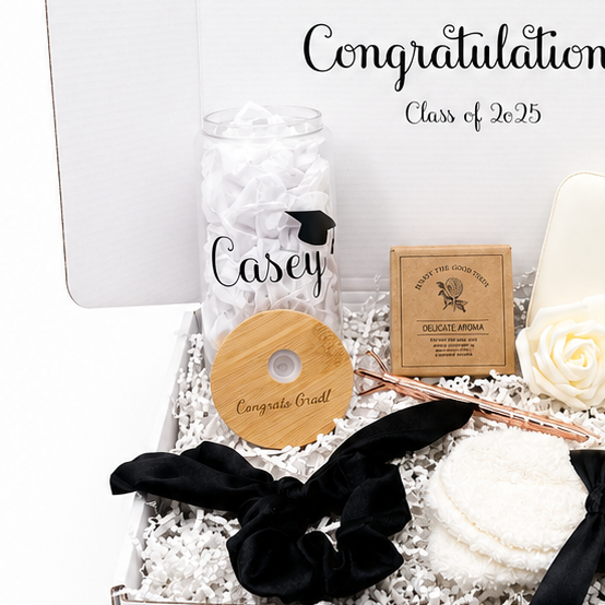 Graduation Gift Box – Personalized Grad Cup & Self-Care Gift Set