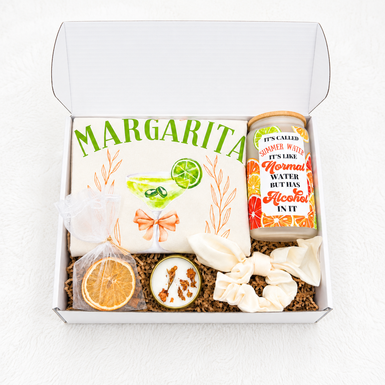 Self Care Gift Box – Cozy Relaxation Set with Tee & Accessories