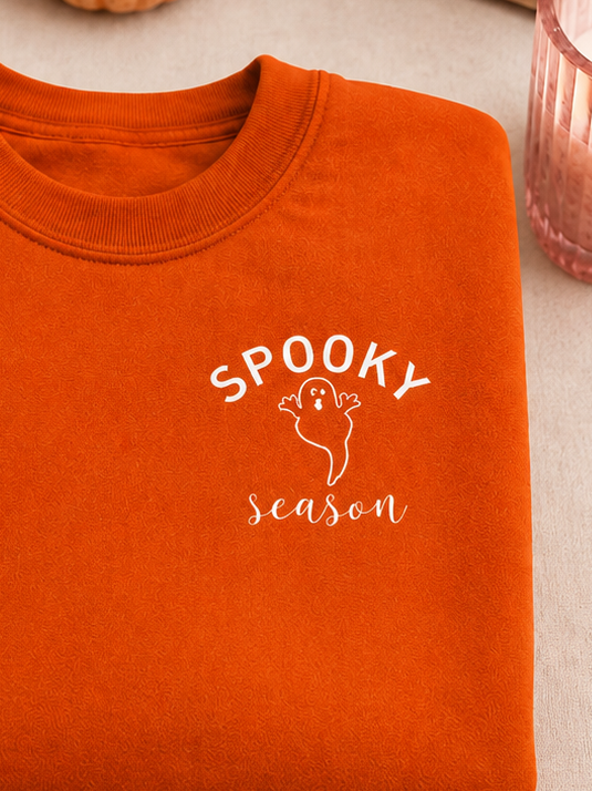 “Hey Boo” Ghost Orange Sweatshirt