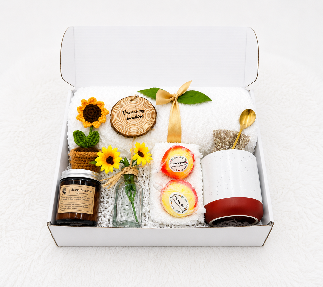 Sunflower Gift Box – Uplifting Get Well Care Package
