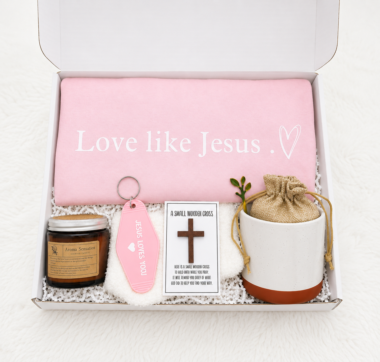 Christian Gift Box – Faith Encouragement Set with Jesus Tshirt & Devotionals