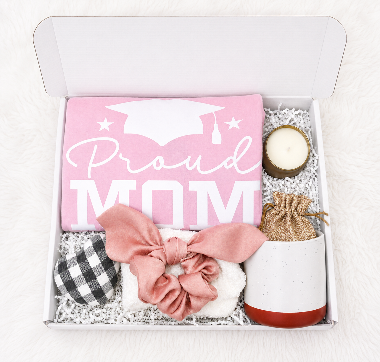 Graduation Mom Gift Box – Proud Mom Tshirt Mug & Cozy Socks Set