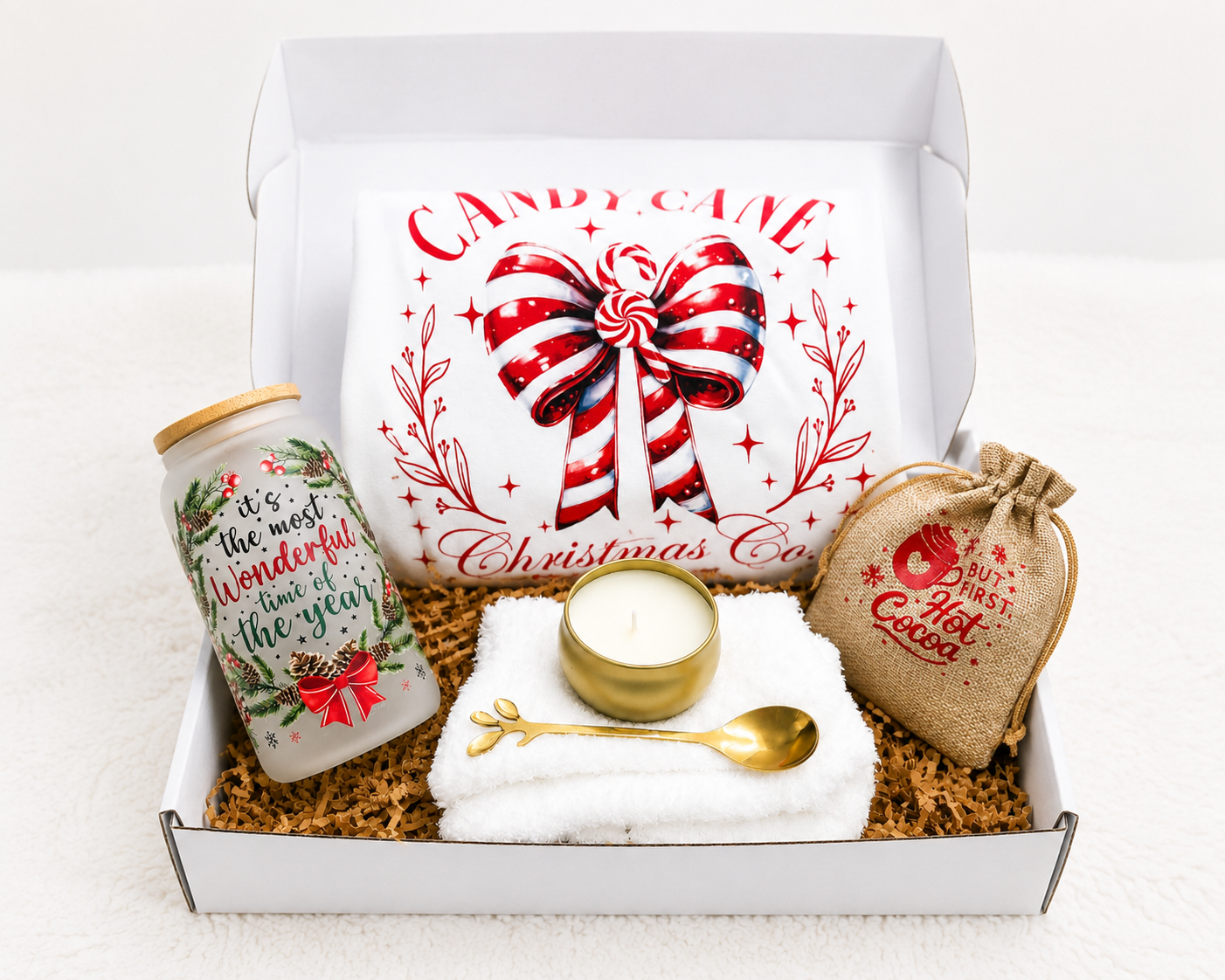 Christmas Gift Box – Cozy Hot Cocoa Set with Sweatshirt Socks & Tumbler