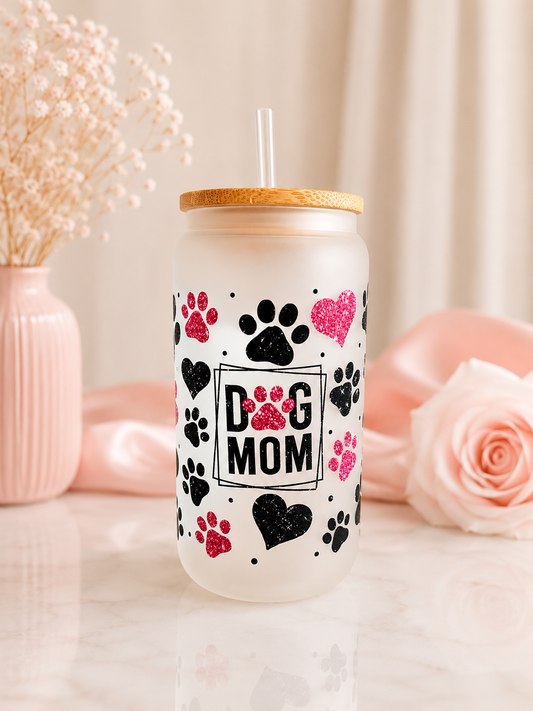 Dog Mom Frosted Tumbler 16 Oz