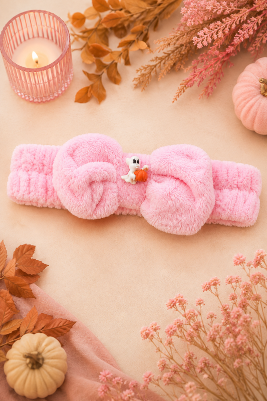 Shower Pink Headband with Ghost Decal