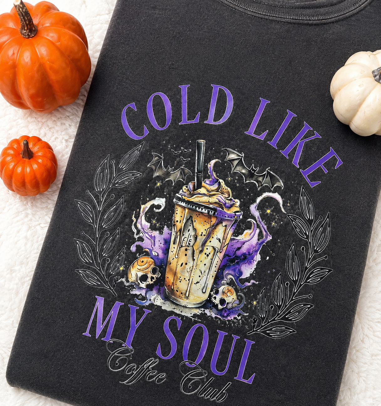 Coffee Lover Care Package Halloween Gift Box Spooky Bundle Collection Bat Tumbler Candle Set Comfort Colors Shirt Included Fuzzy Socks Gold Spoon Accessories Perfect Halloween Present Cozy Season Essentials Lounging Comfort Package Complete