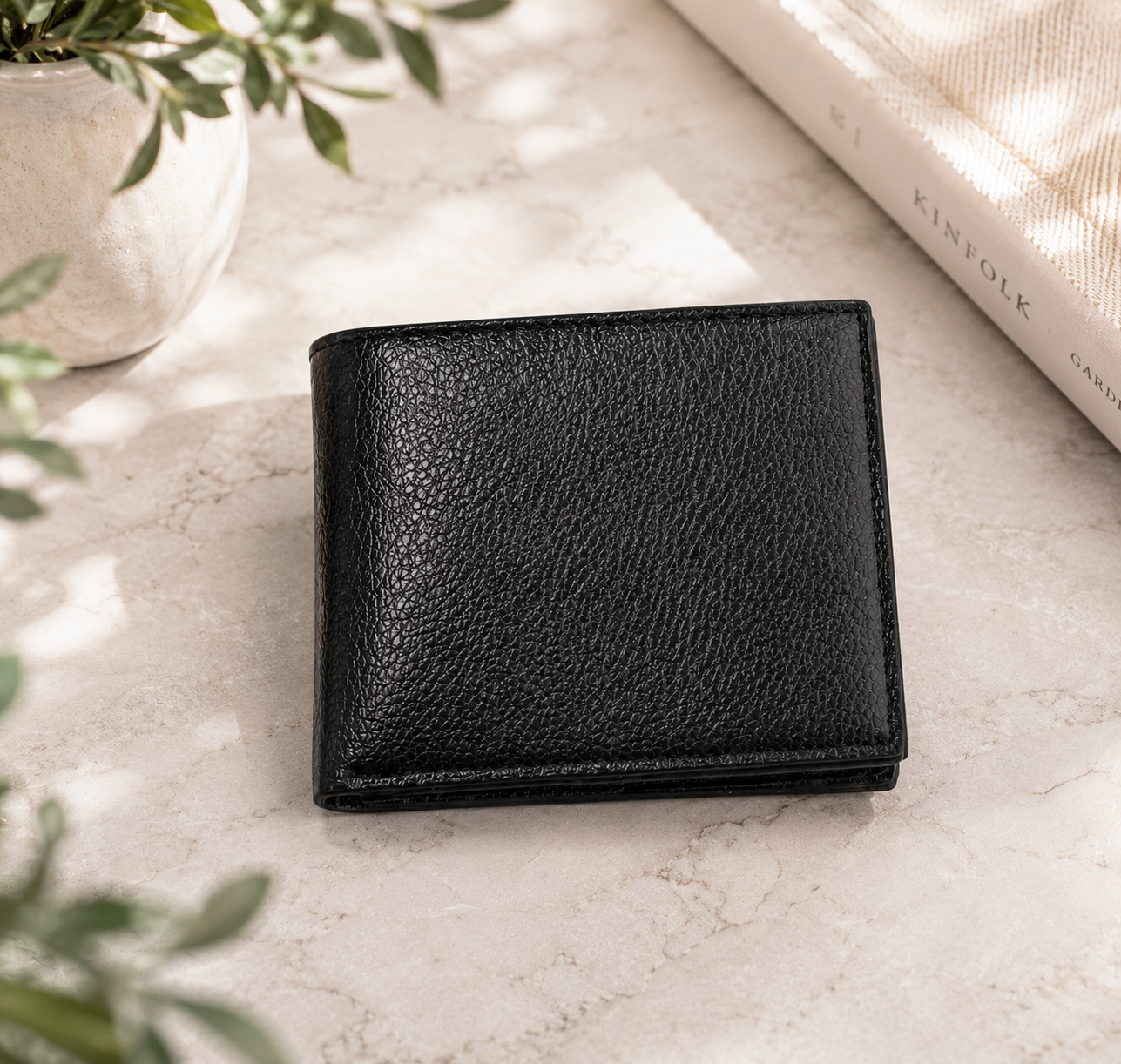Men's Leatherette Tri-Fold Wallet