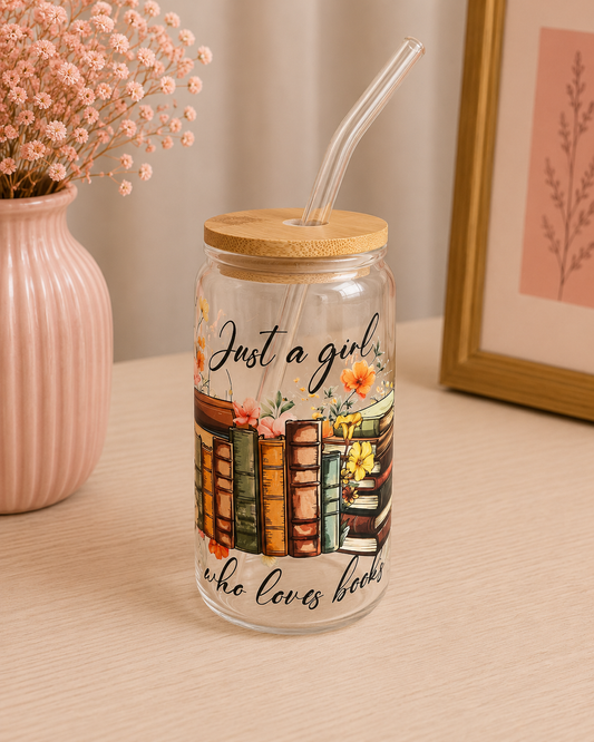 Just a Girl Who Loves Books Tumbler 16 Oz
