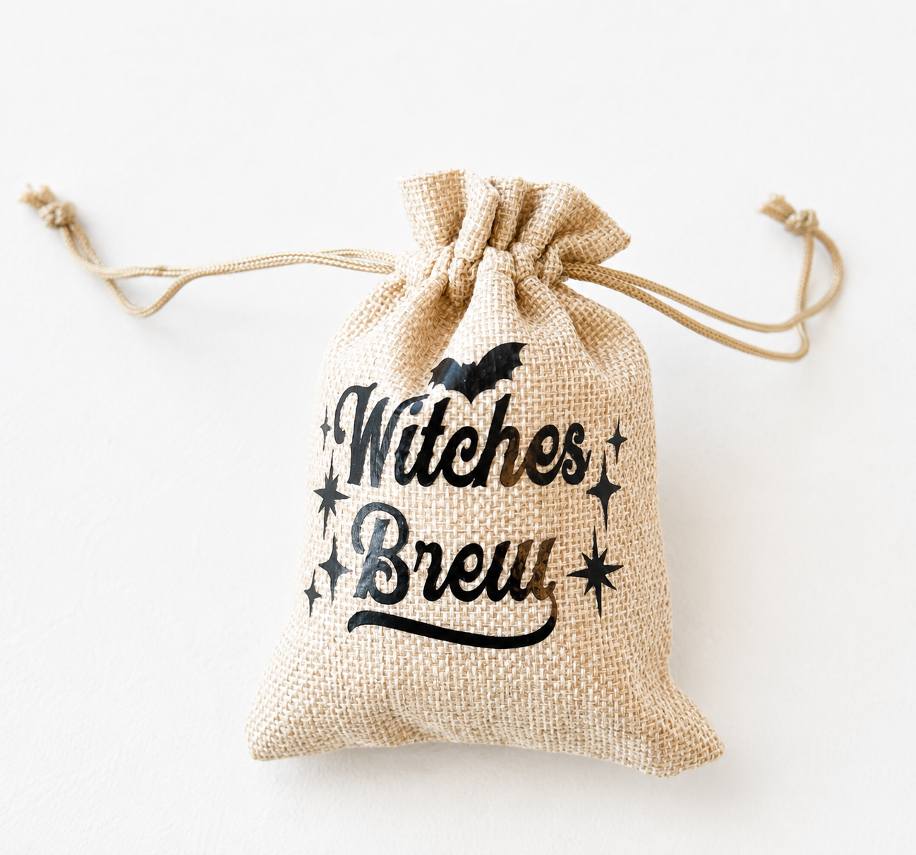 Witch's Brew Burlap Beverage Gift Bag