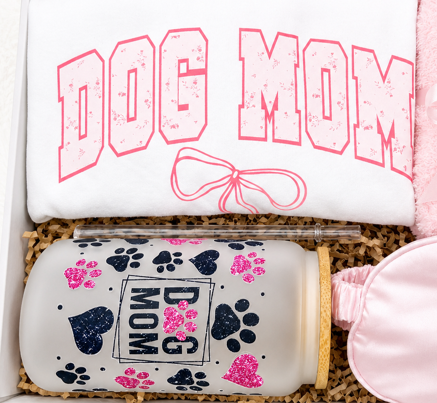 Cozy Self Care Set For Dog Mom Complete Gift Box Bundle Relaxation Essentials Include Tshirt Cup Socks Eye Mask Perfect Comfort Package Pet Lover Present Daily Unwinding Items Thoughtful Collection For Pet Parent Appreciation Gift Practical
