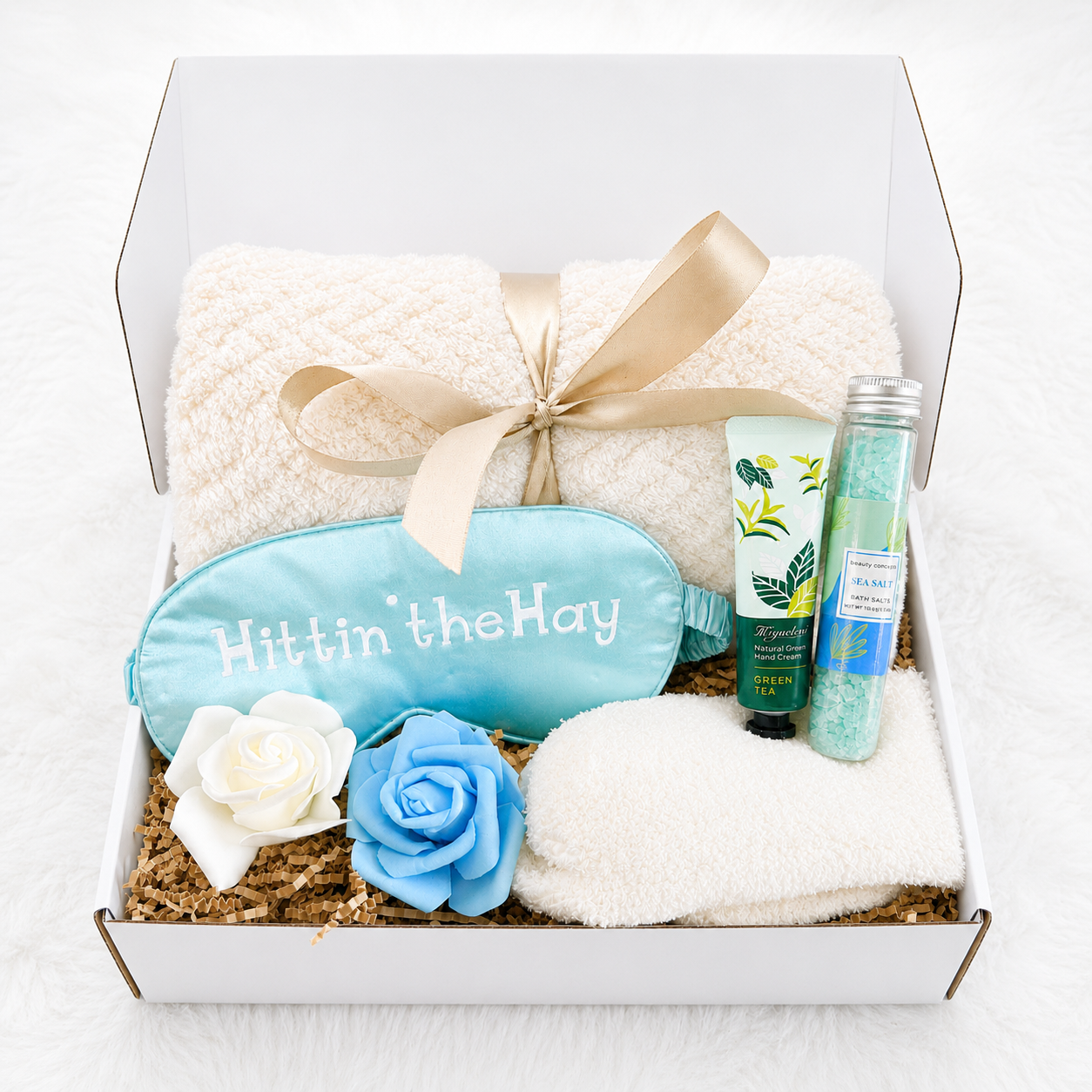 Relaxation Gift Box – Complete Sleep & Spa Essentials with Blanket