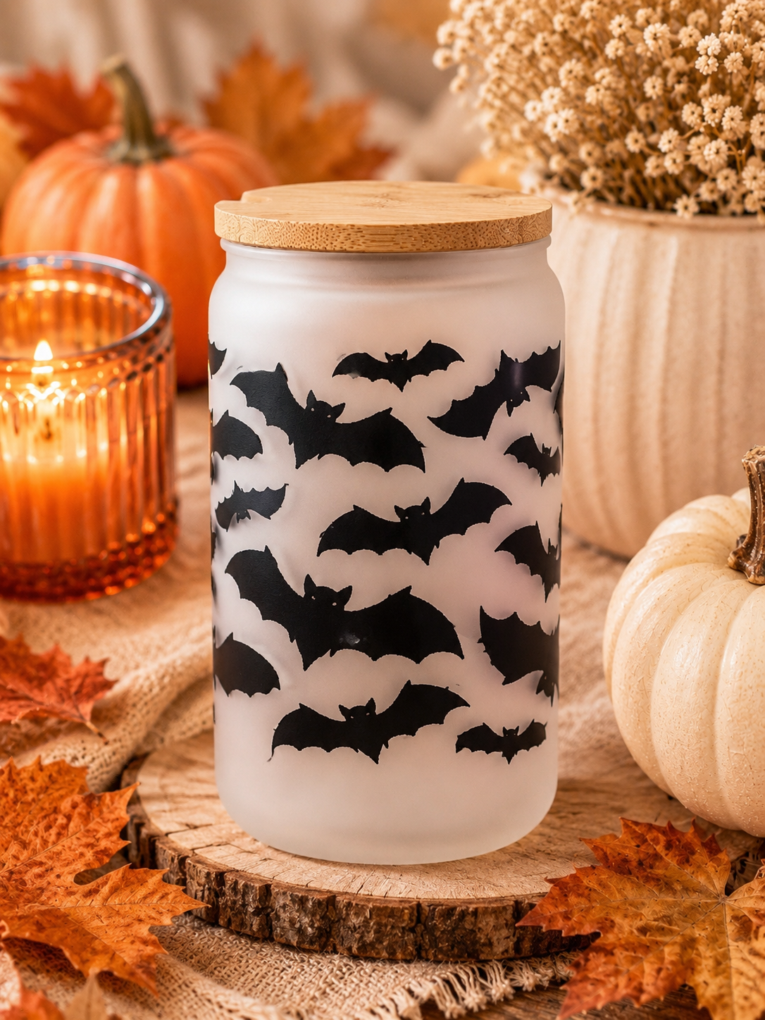 Bat 16 oz Glass Tumbler