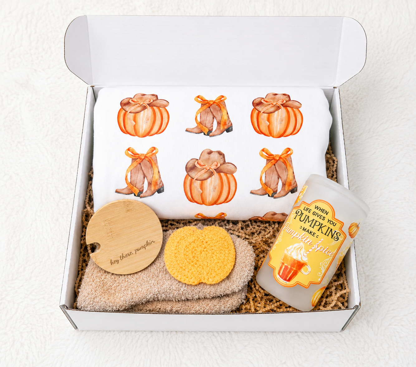 Fall Gift Box – Cozy Western Sweatshirt Set with Pumpkin Tumbler & Socks