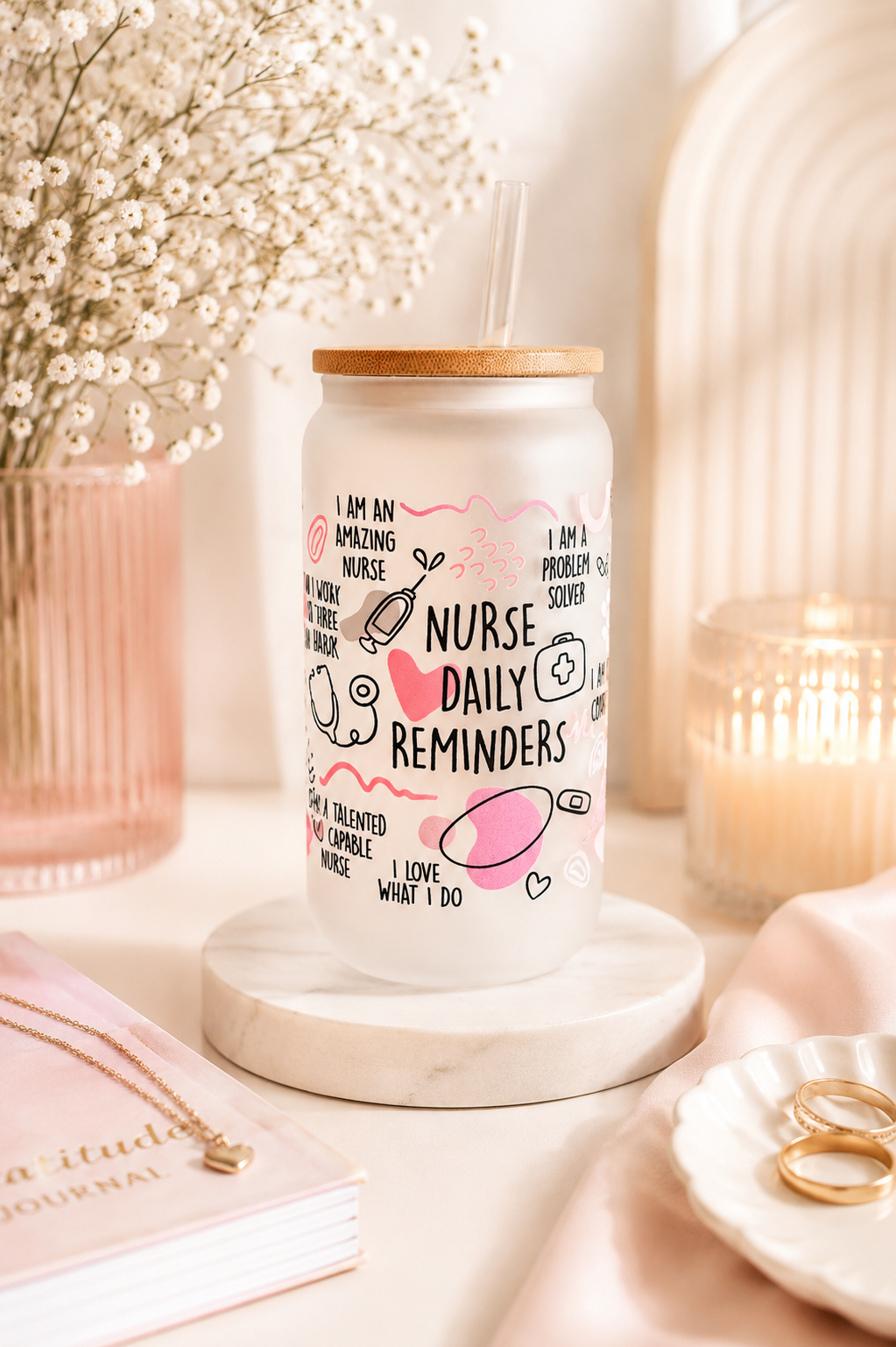 Nurse Daily Affirmations Frosted Tumbler 16 Oz