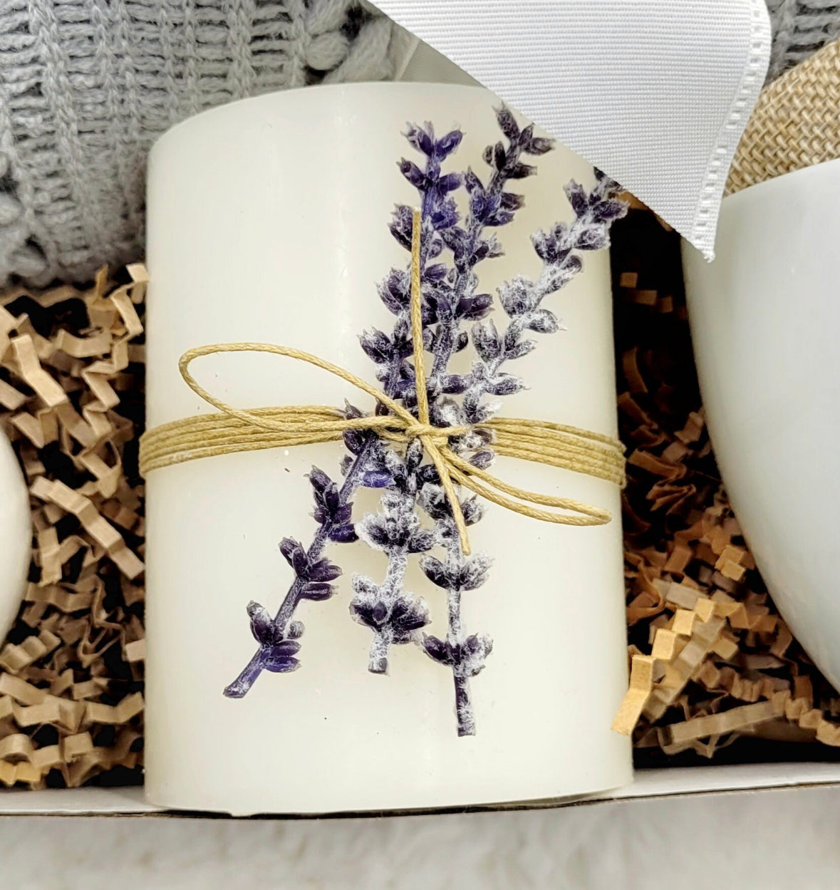 Lavender Gift Basket – Relaxation Spa Care Package with Wool Blanket