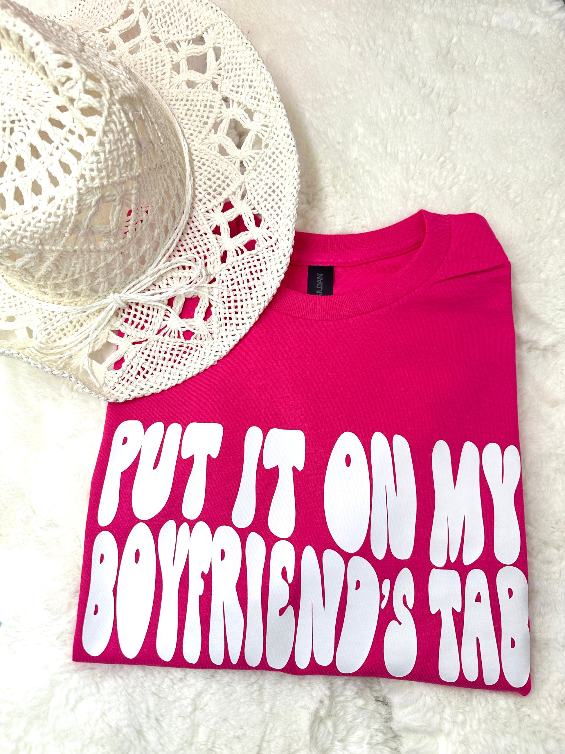 Humorous Relationship Shirt Funny Boyfriend Tab Design Sassy Statement Graphic Tee Unisex Casual Apparel Perfect Gift Idea Bold Message Fashion Soft Comfortable Cotton Blend Social Gathering Outfit Brunch Style Clothing Attention Grabbing
