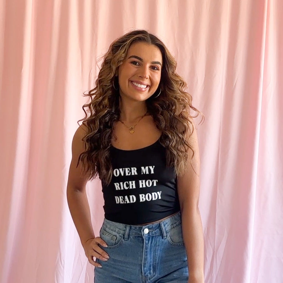 Statement Tank Top Women Black Cami Sassy Graphic Design Funny Quote Fashion Bold Personality Style Comfortable Summer Wear Casual Sleeveless Top Trendy Clothing Women Breathable Soft Fabric Chic Everyday Look Perfect Gift Idea Beach Ready