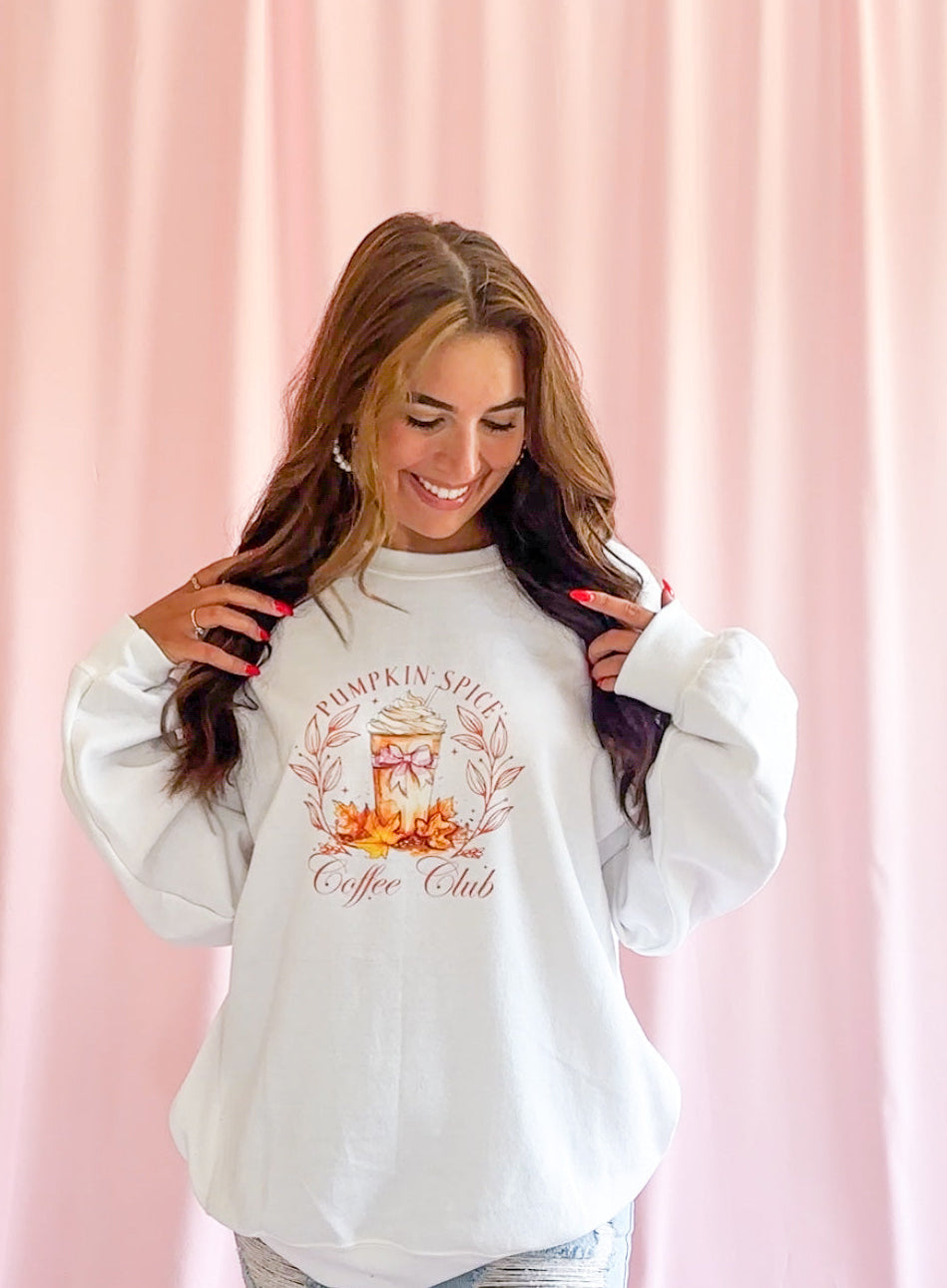 Oversized Fall Sweatshirt Cozy Autumn Apparel Comfortable Seasonal Clothing Relaxed Fit Design Perfect Coffee Shop Outfit Casual Loungewear Essential Trendy Fall Fashion Warm Weather Wardrobe Chic Comfortable Style Women Fall Collection