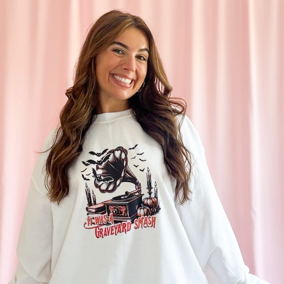 Salem Book Club Halloween Sweatshirt Witchy Design Cozy Fall Clothing Literary Theme Witch Aesthetic Perfect Spooky Season Wear Comfortable Oversized Fit Casual Halloween Style Book Lover Essential Autumn Fashion Premium Quality Material