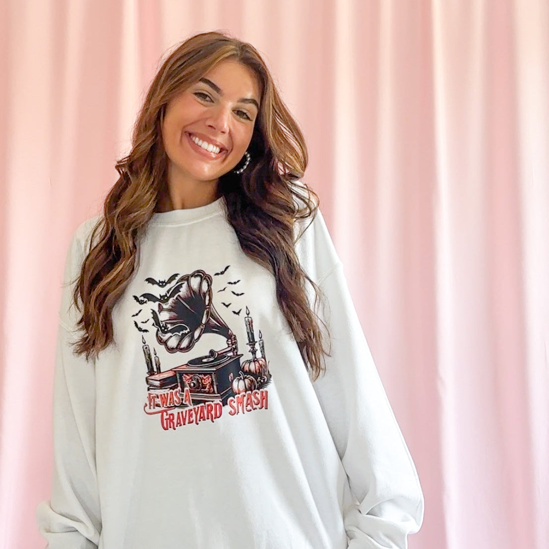 Book Lover Gift Halloween Sweatshirt Salem Book Club Design Witchy Aesthetic Clothing Cozy Comfortable Fall Fashion Perfect Spooky Season Essential Casual Witch Style Oversized Relaxed Fit Literary Theme Wear Premium Quality Construction