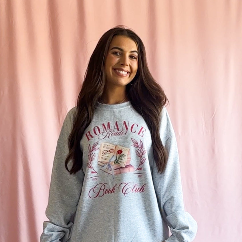 Romance Reader Book Club Grey Sweatshirt