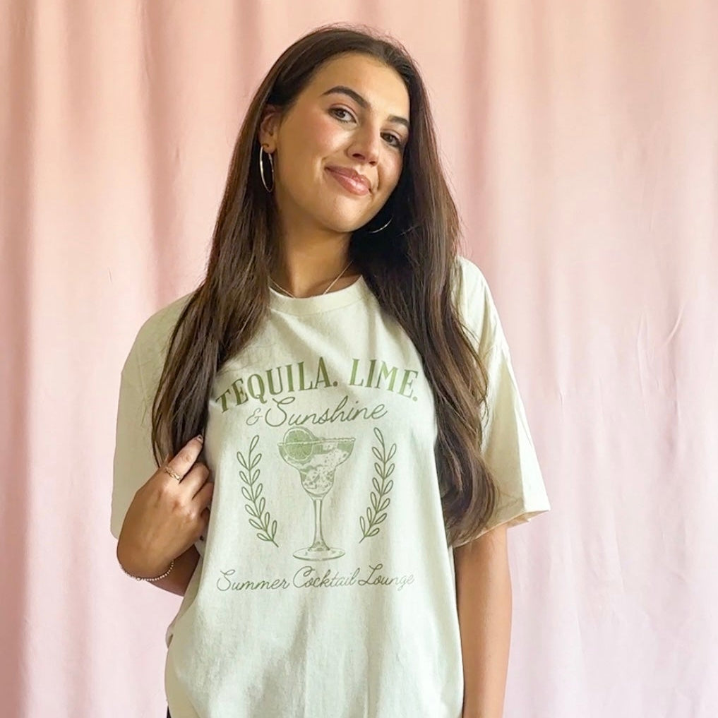 tequila and lime shirt, cocktail t-shirt, summer graphic tee, party shirt, margarita inspired tee, unisex summer shirt, beach outfit tee, cocktail aesthetic shirt