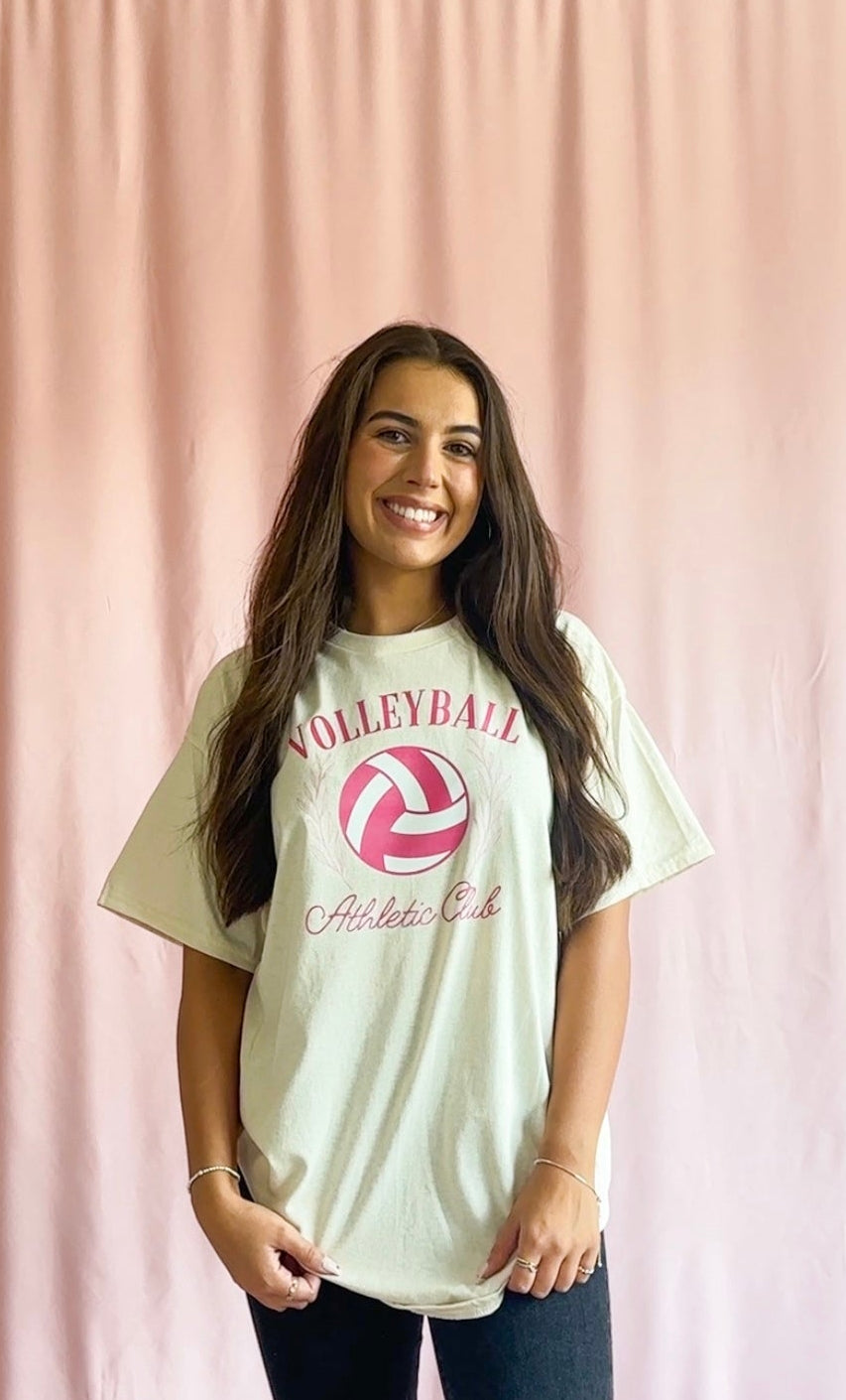 Volleyball Athletic Club T-Shirt – Unisex Sports Graphic Tee, Volleyball Shirt