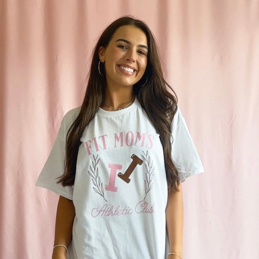 Fit Moms Athletic Club T-Shirt – Women’s Unisex Graphic Tee, Mom Lifestyle Shirt