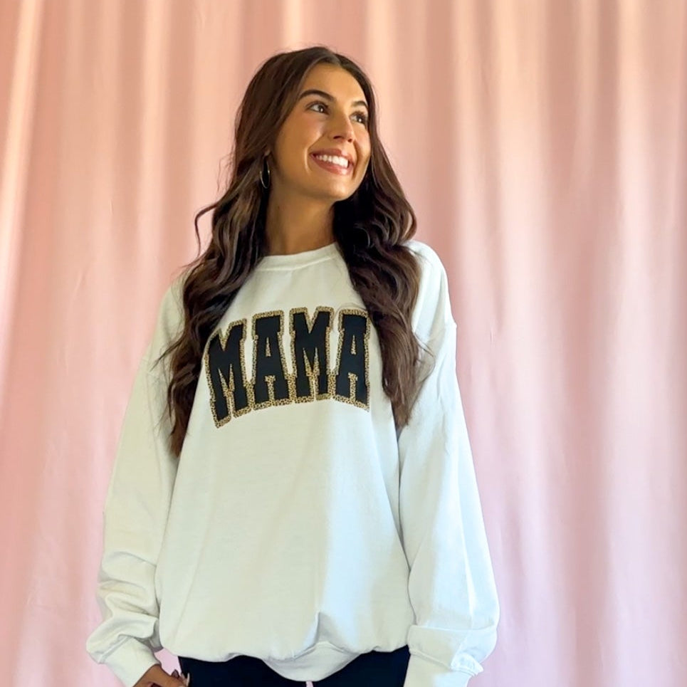 Mama Leopard Print Sweatshirt