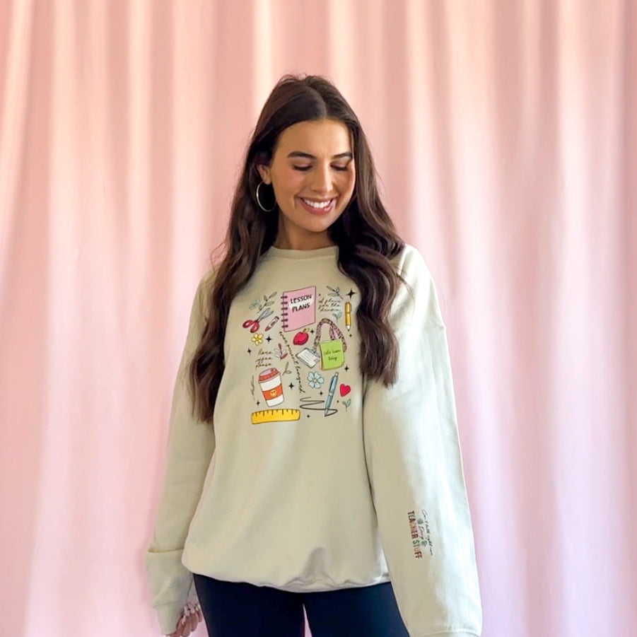 Can't Talk Doing Teacher Stuff Sweatshirt