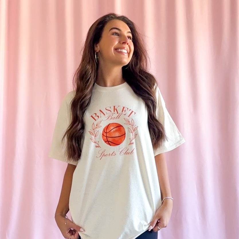Basketball Social Club Women’s T-Shirt – Sporty Graphic Tee, Athletic Aesthetic Shirt