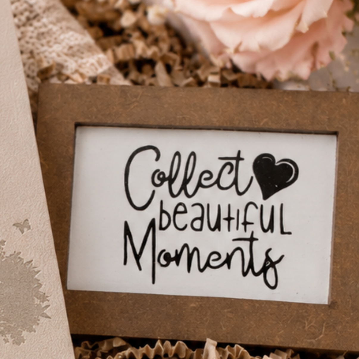 Collect Beautiful Moments Mini Wood Sign – Inspirational Desk Decor