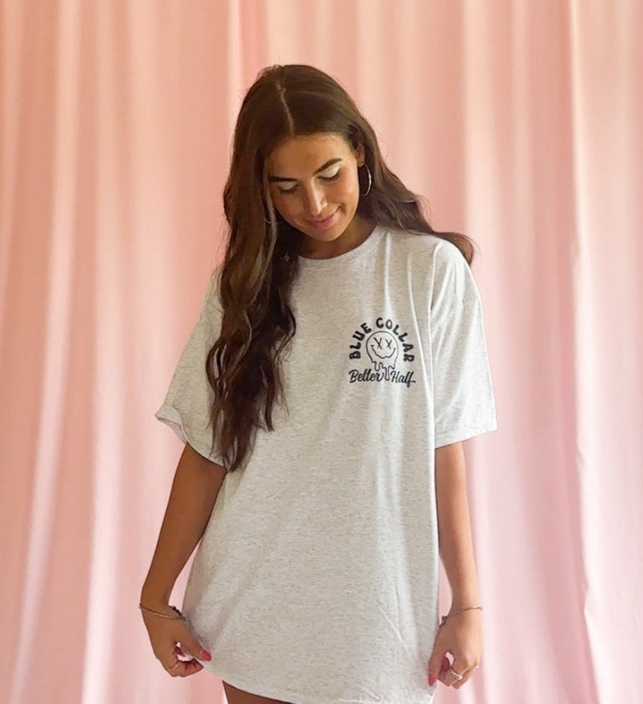 Spoiled By My Man Shirt Blue Collar Better Half Graphic Tee Proud Girlfriend Gift Hardworking Boyfriend Apparel Unisex Casual Wear Comfortable Fit Design Relationship Pride Clothing Tradesman Wife Style Construction Worker Partner Shirt