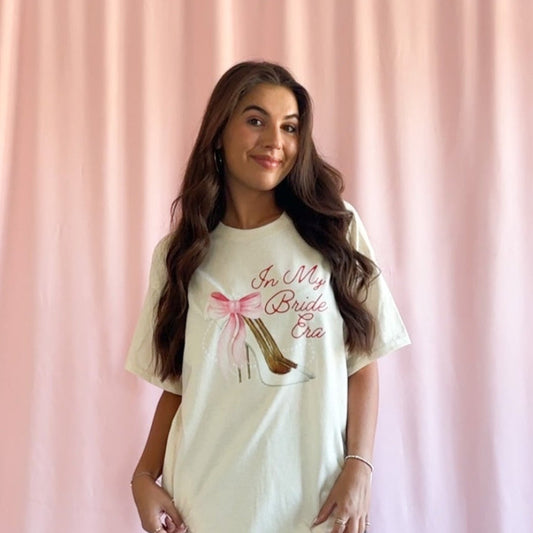 in my bride era shirt, bride t-shirt, bridal graphic tee, wedding shirt, bachelorette outfit shirt, bride to be shirt, unisex bridal tee, engagement shirt