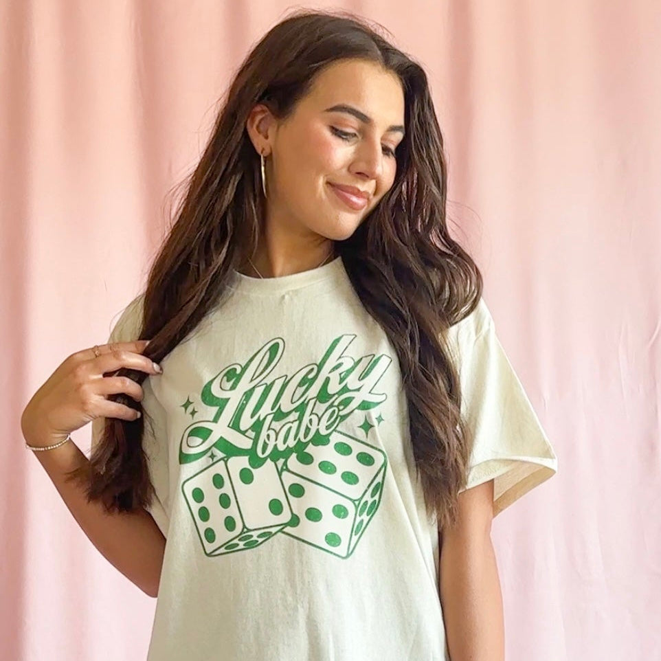 Lucky Babe St. Patrick’s Day T-Shirt – Unisex Green Holiday Graphic Tee