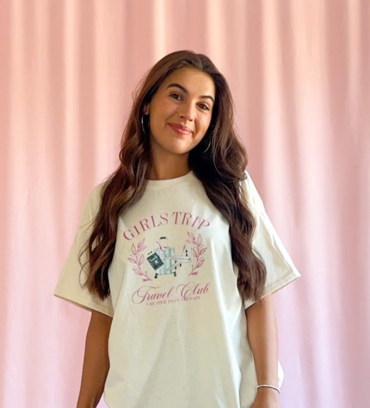 girls trip shirt, travel club t-shirt, girls weekend shirt, vacation outfit tee, matching trip shirts, bachelorette travel shirt, unisex travel tee, girls trip outfit