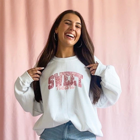 sweetheart sweatshirt, cute crewneck, aesthetic sweatshirt, unisex cozy pullover, valentine sweatshirt, romantic graphic sweatshirt, comfy casual crewneck, trendy cozy top