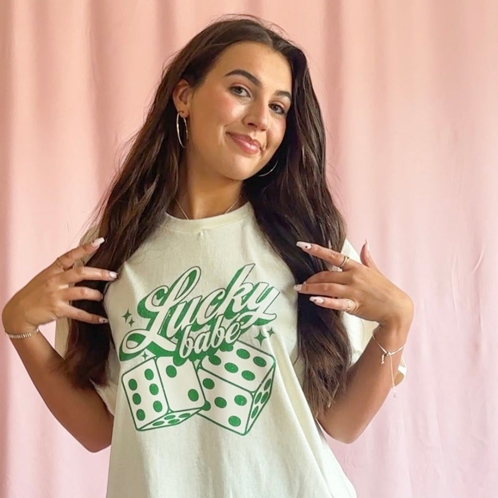 Lucky Babe St. Patrick’s Day T-Shirt – Unisex Green Holiday Graphic Tee